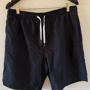 Nordstrom Black Swim Trunks with Elastic Waistband